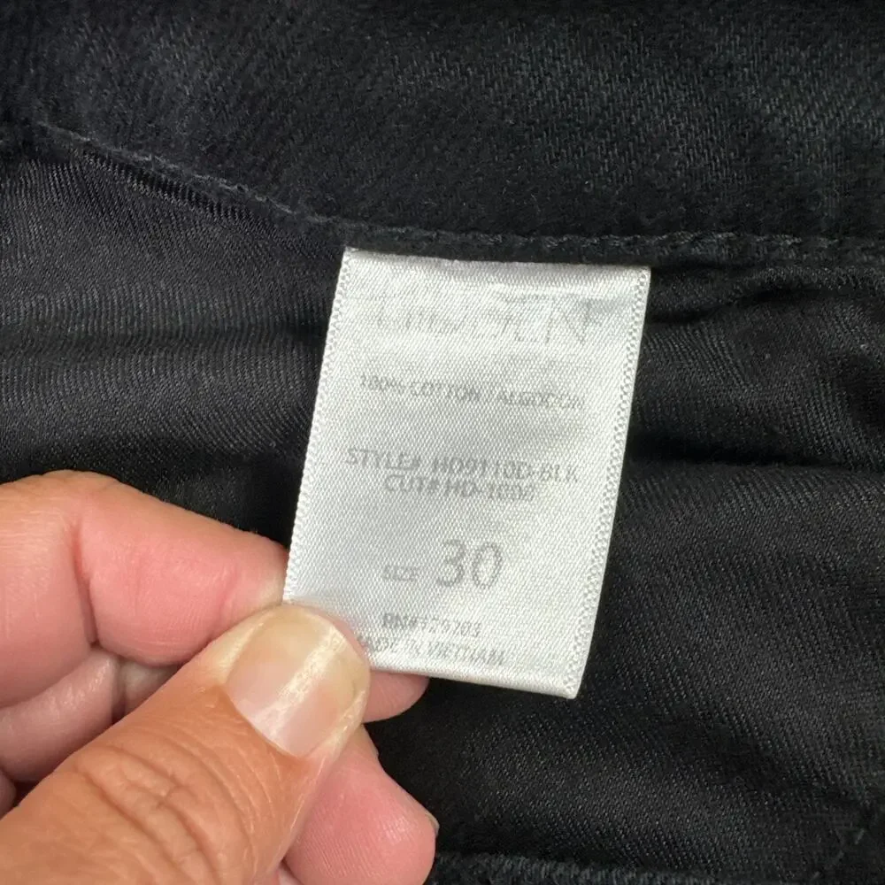 HIDDEN Logan Dad Denim Jeans High Rise Ripped Black Wash sz 30